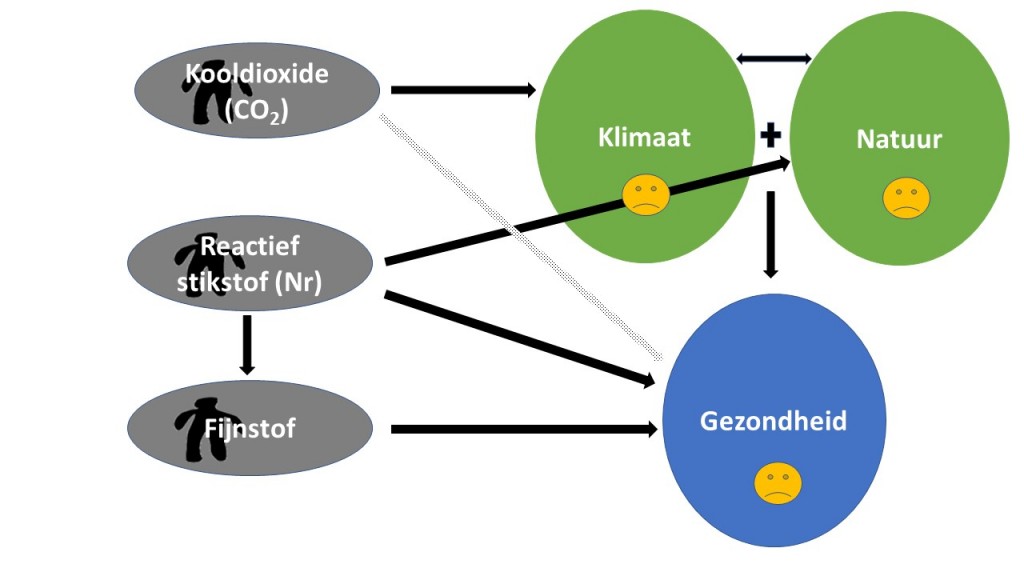 grafische weergave effecten mens op klimaat en natuur