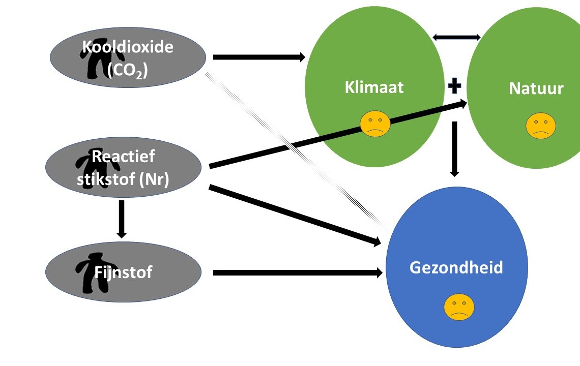 grafische weergave effecten mens op klimaat en natuur